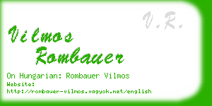 vilmos rombauer business card